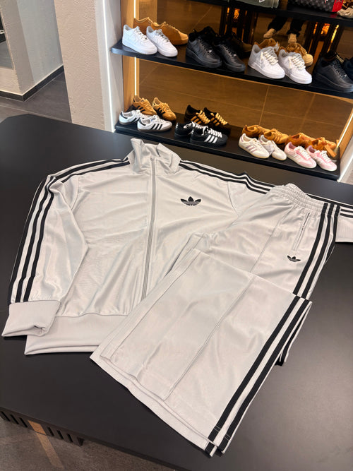 Tuta Adidas argento 3lines black