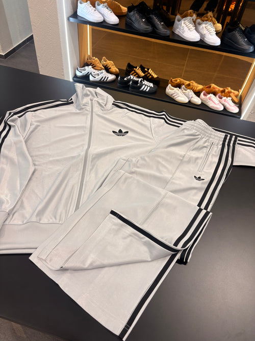 Tuta Adidas argento 3lines black