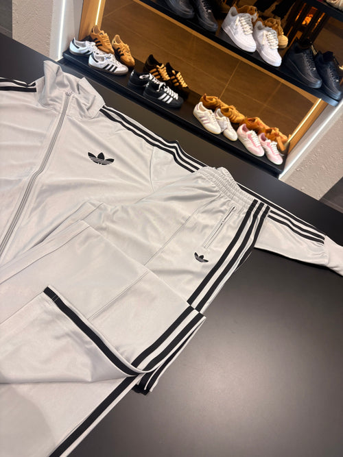 Tuta Adidas argento 3lines black